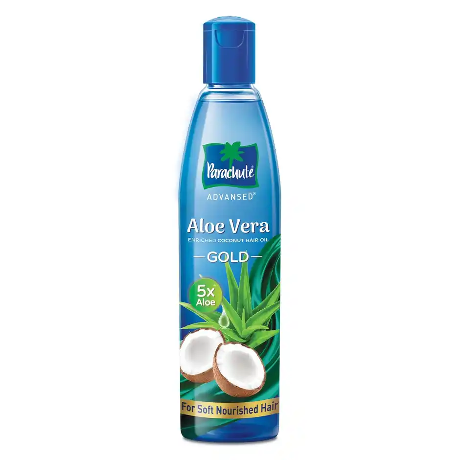 Parachute Advansed Aloe Vera Gold Hair Oil  Coconut for Nourishment 5X Aloe for Soft Hair