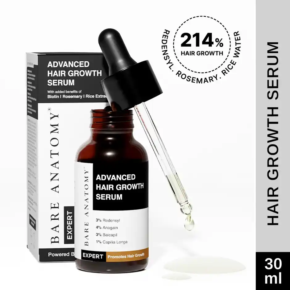Bare Anatomy Advanced Hair Growth Serum For Scalp  3 Redensyl  4 Anagain  3 Baicapil