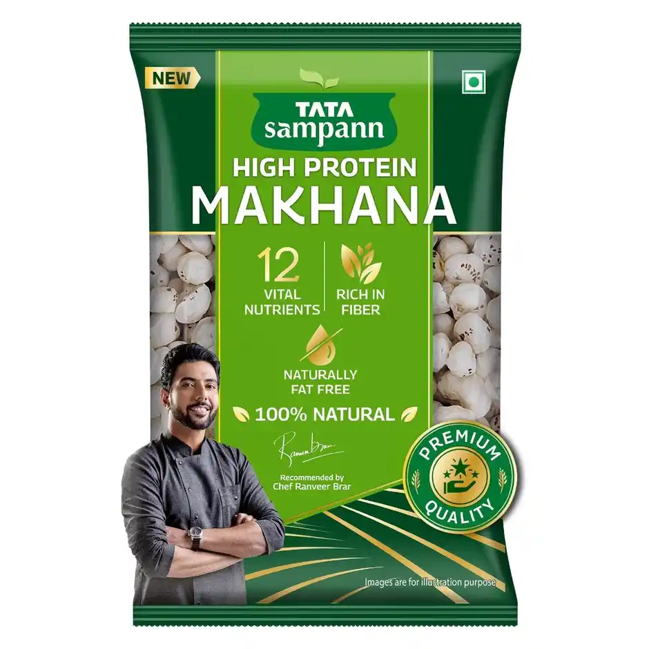 Tata Sampann High Protein Makhana | Foxnut | Phool Makhana For Prasadam | Truly Natural And Fat Free