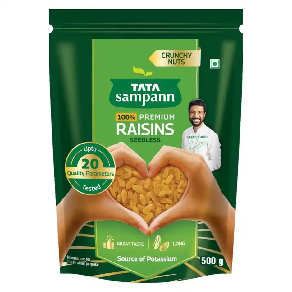 Tata Sampann Totally Pure Premium Raisins/Kishmish | Seedless